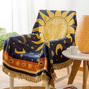 Sun & Moon Throw Blanket for